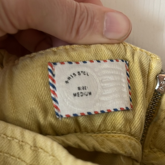 Anthropology Jumpsuit Yellow/Green Pockets - Picture 7 of 7